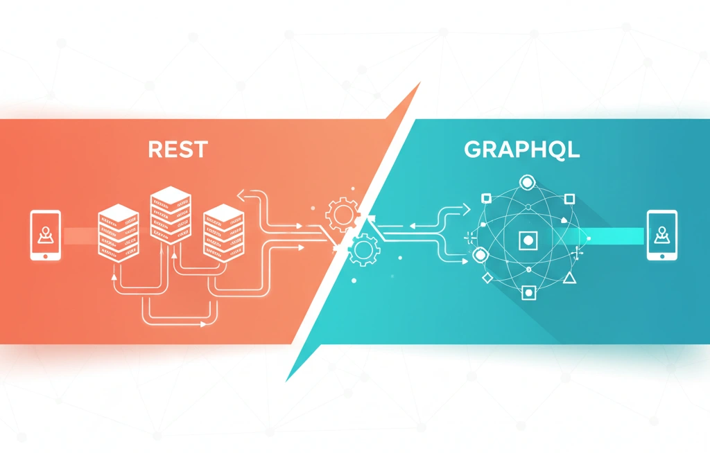GraphQL vs REST API architecture comparison showing how GraphQL simplifies complex REST data requests