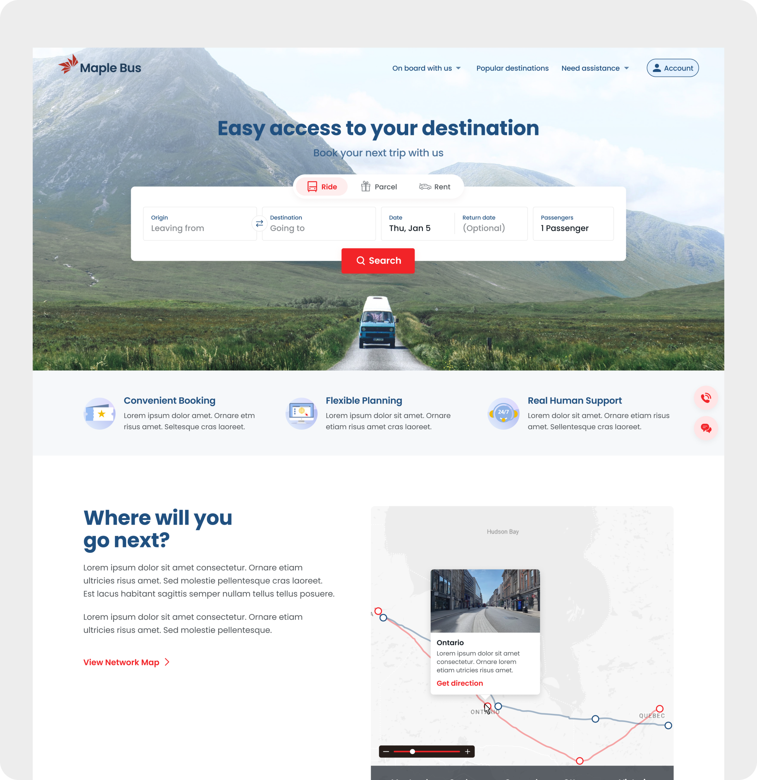 Maple bus website’s user-centric transformation