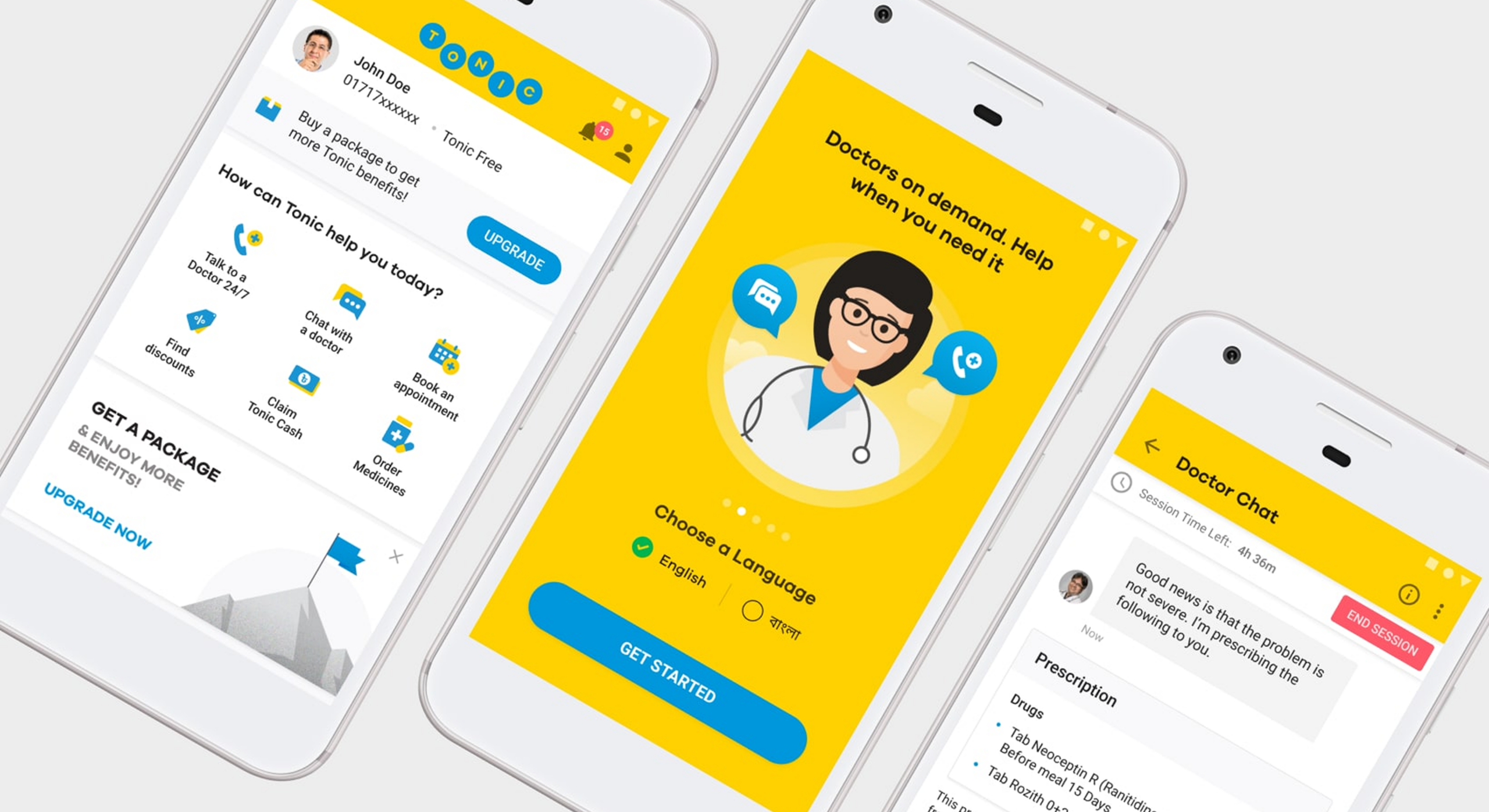 UI/UX Design for the Tonic App