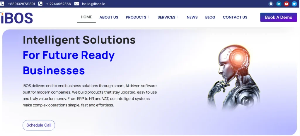 Akij iBOS web design and development company website screenshot