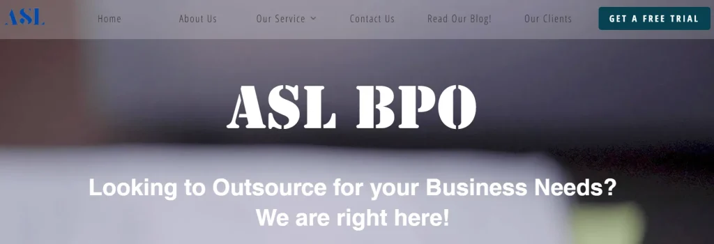 ASL BPO digital marketing agency in Bangladesh website screenshot