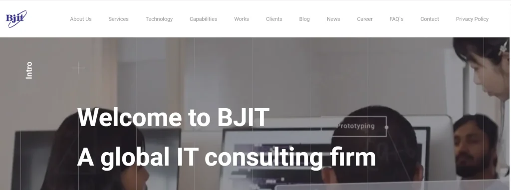 BJIT Group software company in Bangladesh website screenshot
