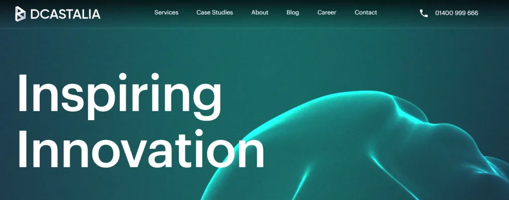 Dcastalia Limited UI UX design agency website screenshot