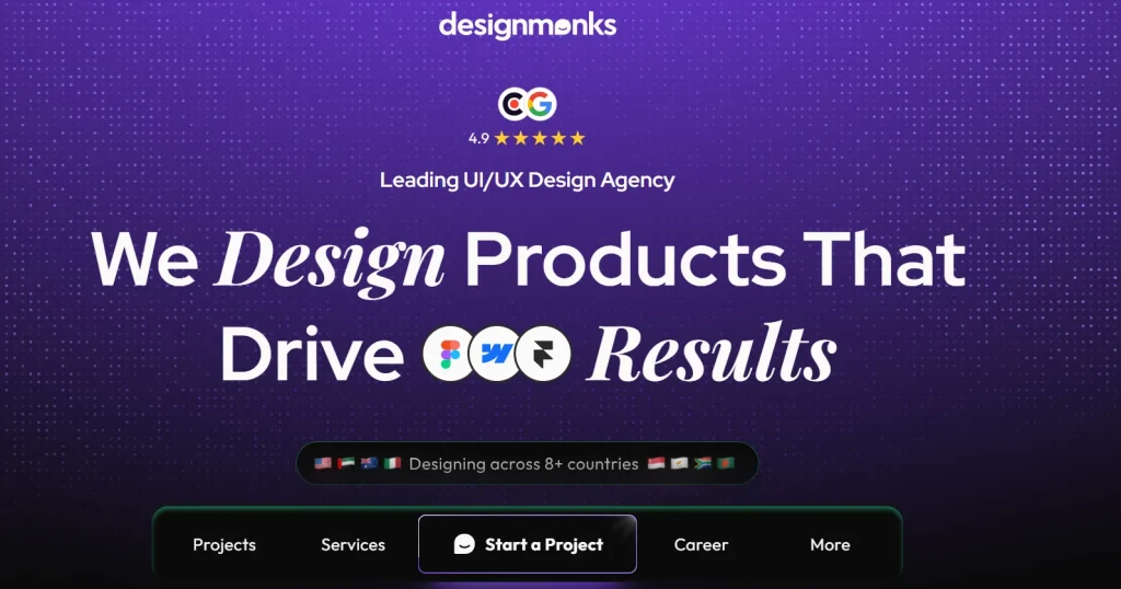 Design Monks web design and development company website screenshot