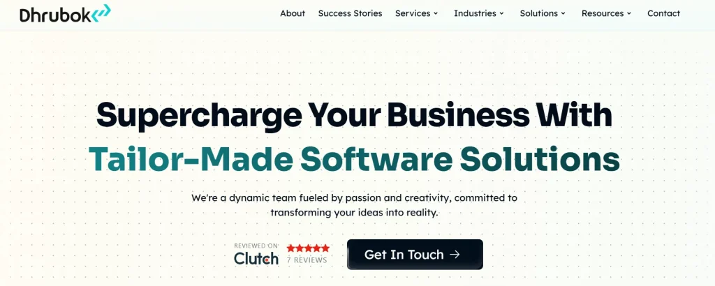 Dhrubok Infotech Services UI UX design agency website screenshot
