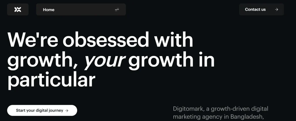 Digitomark digital marketing agency in Bangladesh website screenshot
