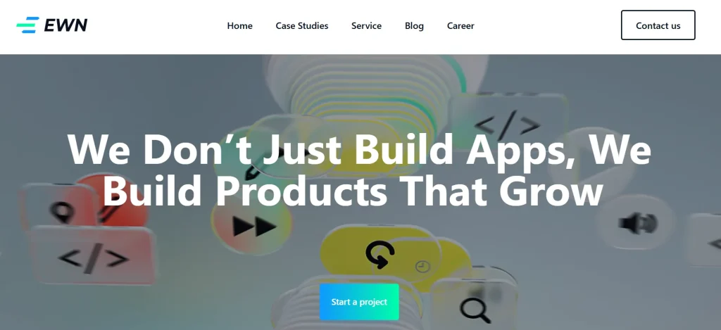 EWN Bangladesh Limited UI UX design agency website screenshot