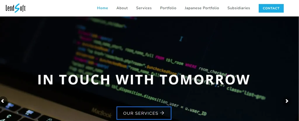 LeadSoft Bangladesh software company website screenshot
