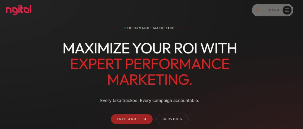 Ngital digital marketing agency in Bangladesh website screenshot