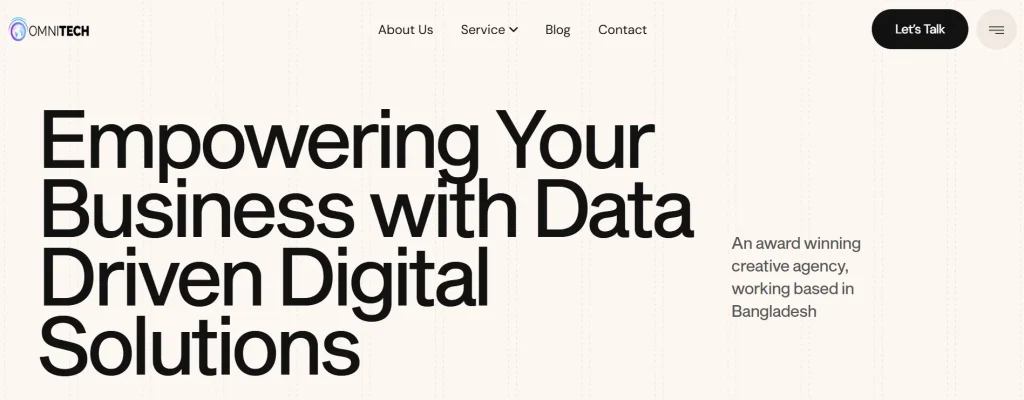 Omnitech Solutions UI UX design agency website screenshot