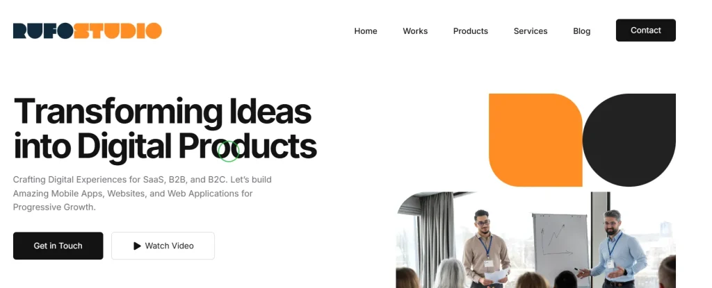 RufoStudio UI UX design agency website screenshot