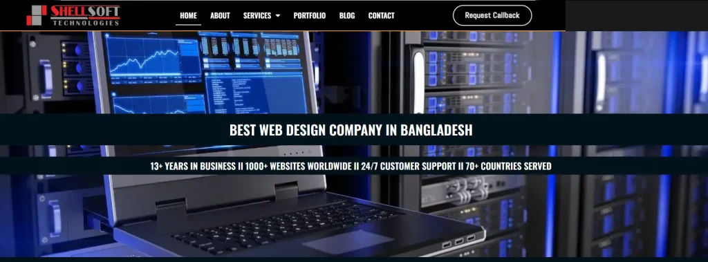 Shellsoft Technologies web design and development company website screenshot