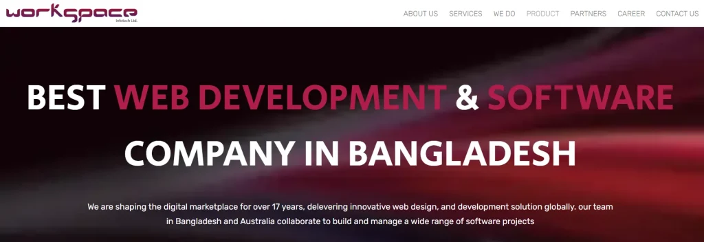 Workspace InfoTech Limited UI UX design agency website screenshot